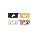SLV cover UNIVERSAL DOWNLIGHT IP20 square, swivelling, chrome