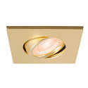 SLV cover UNIVERSAL DOWNLIGHT IP20 square, swivelling, gold matt