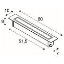 SLV floor recessed luminaire DASAR� 600 rigid, DALI controllable, passable IP65 / IP67, stainless steel dimmable
