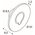 SLV outdoor wall luminaire I-RING round, switchable, with diffuser, cardanic swivelling IP65, anthracite 