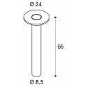 SLV outdoor floor lamp I-RING round, switchable, with diffuser, cardanic swivelling IP65, anthracite 