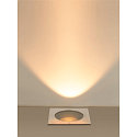 SLV floor recessed luminaire DASAR� XL square, swivelling, DALI controllable, passable IP65 / IP67, stainless steel dimmable