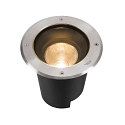 SLV floor recessed luminaire DASAR� L round, swivelling, DALI controllable, passable IP65 / IP67, stainless steel dimmable