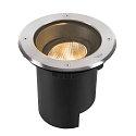 SLV floor recessed luminaire DASAR� L round, swivelling, DALI controllable, passable IP65 / IP67, stainless steel dimmable