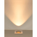 SLV floor recessed luminaire DASAR� L square, swivelling, DALI controllable, passable IP65 / IP67, stainless steel dimmable