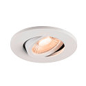 SLV ceiling recessed luminaire UNIVERSAL DOWNLIGHT MOVE PHASE swivelling, set of 12 IP20, white dimmable