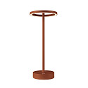SLV battery table lamp VINOLINA ONE with touch dimmer, ring shape, with charging station IP54, rust dimmable