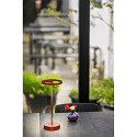 SLV battery table lamp VINOLINA ONE with touch dimmer, ring shape, with charging station IP54, rust dimmable
