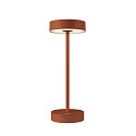 battery table lamp VINOLINA 2-CCT 2-fold, cylindrical, CCT Switch, with touch dimmer, with charging station IP54, rust dimmable