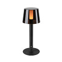 battery table lamp TAHA IP65, black dimmable