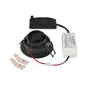 SLV ceiling recessed luminaire NEW TRIA� 75 round IP20, black dimmable