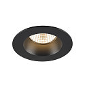 SLV ceiling recessed luminaire NEW TRIA� UNIVERSAL round IP20 / IP65, black dimmable