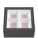 SLV outdoor wall luminaire S-CUBE square, CCT Switch, tiltable IP65, anthracite dimmable