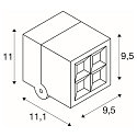 SLV outdoor wall luminaire S-CUBE square, CCT Switch, tiltable IP65, anthracite dimmable