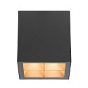 SLV outdoor ceiling luminaire S-CUBE down, square, rigid, CCT Switch IP65, anthracite dimmable