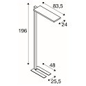 SLV floor lamp WORKLIGHT PRO IP20, grey dimmable