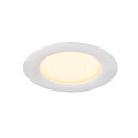 SLV ceiling recessed luminaire DOWNLIGHT V 100 without frame, CCT Switch, wired through IP54 / IP20, black 
