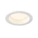 SLV ceiling recessed luminaire DOWNLIGHT V 100 without frame, CCT Switch, wired through IP54 / IP20, black 