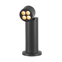 SLV socket luminaire R-CUBE 35 round, CCT Switch, cardanic swivelling IP65, anthracite dimmable