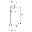 SLV socket luminaire R-CUBE 35 round, CCT Switch, cardanic swivelling IP65, anthracite dimmable