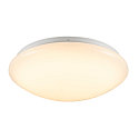 SLV wall and ceiling luminaire SURFACE V 390 CCT Switch, switchable, multipower, cambered, wired through IP44, white 