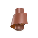 SLV outdoor wall luminaire PHOTONI half round, conical E27 IP65, black matt dimmable