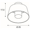 SLV outdoor ceiling luminaire PHOTONI with spacer, conical E27 IP65, rust dimmable