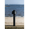 SLV outdoor floor lamp PHOTONI 75 impact resistant, conical E27 IP65, black matt dimmable