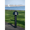 SLV outdoor floor lamp PHOTONI 75 impact resistant, conical E27 IP65, black matt dimmable