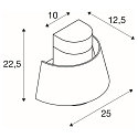 SLV outdoor wall luminaire PHOTONI half round, conical E27 IP65, rust dimmable