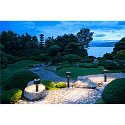 SLV outdoor floor lamp PHOTONI 45 impact resistant, conical E27 IP65, black matt dimmable