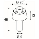 SLV outdoor floor lamp PHOTONI 45 impact resistant, conical E27 IP65, black matt dimmable