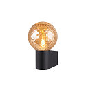 SLV wall luminaire VARYT round E14 IP44, black