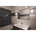 SLV wall and ceiling luminaire CYFT IP44, black dimmable