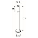 SLV floor lamp S-TUBE 75 GU10 IP65, black