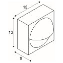 SLV outdoor wall luminaire LID I SINGLE square, rotatable, CCT Switch IP65, anthracite, mat dimmable