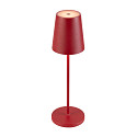 SLV battery table lamp VINOLINA TWO 3-CCT 3-fold, CCT Switch, with touch dimmer, conical, with charging station IP65, red dimmable