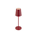SLV battery table lamp VINOLINA TWO 3-CCT 3-fold, CCT Switch, with touch dimmer, conical, with charging station IP65, red dimmable