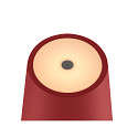 SLV battery table lamp VINOLINA TWO 3-CCT 3-fold, CCT Switch, with touch dimmer, conical, with charging station IP65, red dimmable