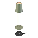 SLV battery table lamp VINOLINA TWO IP65, lime green dimmable