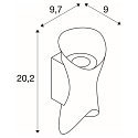 SLV outdoor wall luminaire MODELA UP/DOWN up / down, impact resistant IP65, white matt dimmable
