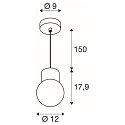 pendant luminaire VARYT E14 IP20, chrome