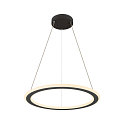 pendant luminaire ONE FLAT PD SINGLE PHASE CCT Switch, ring shape IP20, black matt dimmable
