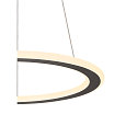 SLV pendant luminaire ONE FLAT PD SINGLE PHASE CCT Switch, ring shape IP20, black matt dimmable