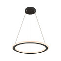 SLV pendant luminaire ONE FLAT PD SINGLE PHASE CCT Switch, ring shape IP20, black matt dimmable