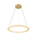 SLV pendant luminaire ONE FLAT PD SINGLE PHASE CCT Switch, ring shape IP20, brass dimmable