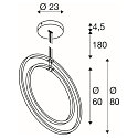 SLV pendant luminaire ONE VERTICAL PD IP20, black dimmable