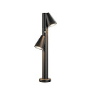 outdoor floor lamp T-TUBE 70 POLE DOUBLE with sensor GU10, black dimmable
