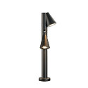 SLV outdoor floor lamp T-TUBE 70 POLE DOUBLE with sensor GU10, black dimmable