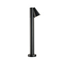 SLV outdoor floor lamp T-TUBE 70 POLE SINGLE GU10 IP44, black dimmable